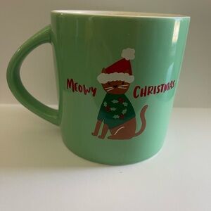 16oz. Meowy Christmas Kitty Cat Mug. USED- Great Condition